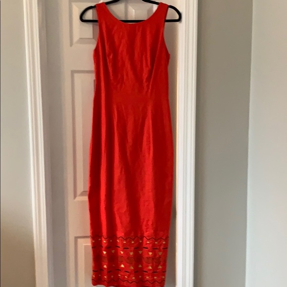 DL DĒBORAH LAWS Orange Sleeveless Dress - Picture 3 of 8